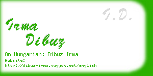 irma dibuz business card